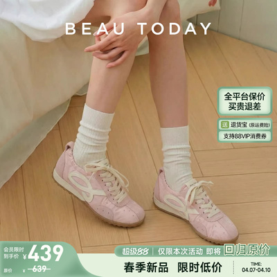 BeauToday复古德训鞋女新款