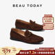 秋叶原 BeauToday真皮乐福鞋 女2026春季 英伦风小皮鞋 复古单鞋