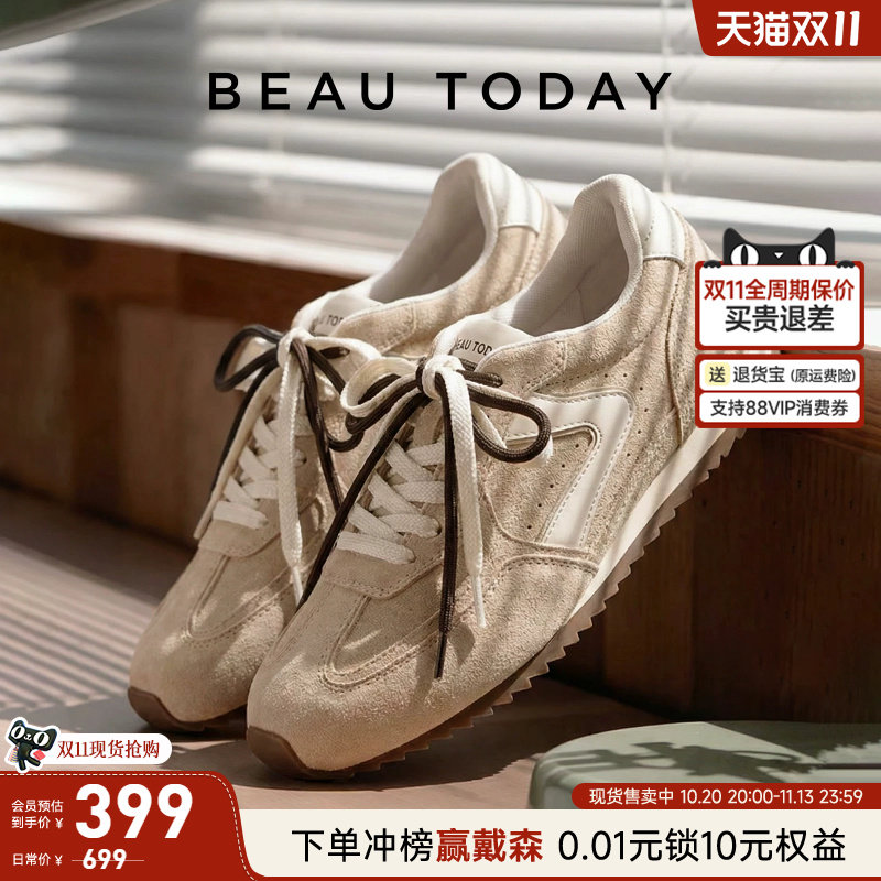 BeauToday德训鞋女款轻便阿甘鞋