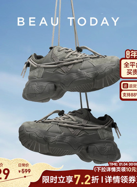 BeauToday厚底老爹鞋男女同款增高厚底鞋春季女鞋运动鞋BT休闲鞋