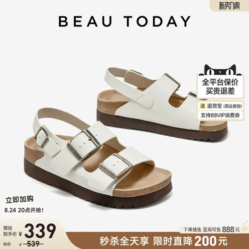 BeauToday厚底休闲凉鞋外穿