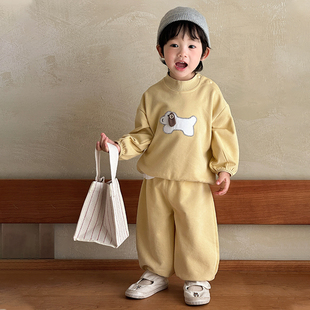 2026新款儿童套装春装男女宝宝卡通卫衣裤子春季婴幼童衣服两件套