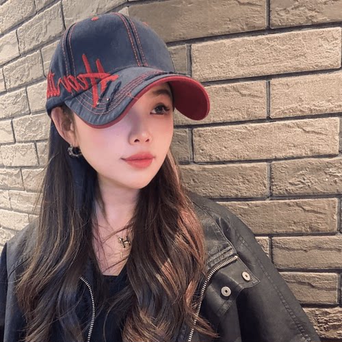 韩版加大字母刺绣显脸小棒球帽女
