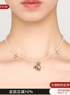 Blingkolio不另可 2026早春新款马年小马珍珠项链精致饰品M星店