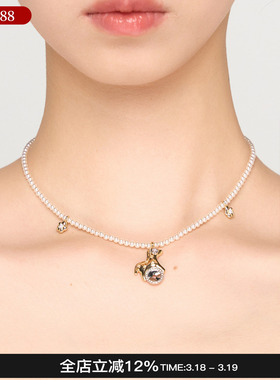 Blingkolio不另可 2026早春新款马年小马珍珠项链精致饰品M星店