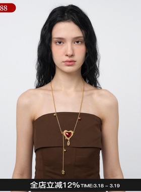 Blingkolio不另可 26新款金色钩针爱心项链M星店