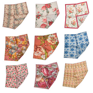 2026SS新款 nana同款 Tapis Noir 复古花卉方巾丝巾 丹麦经典