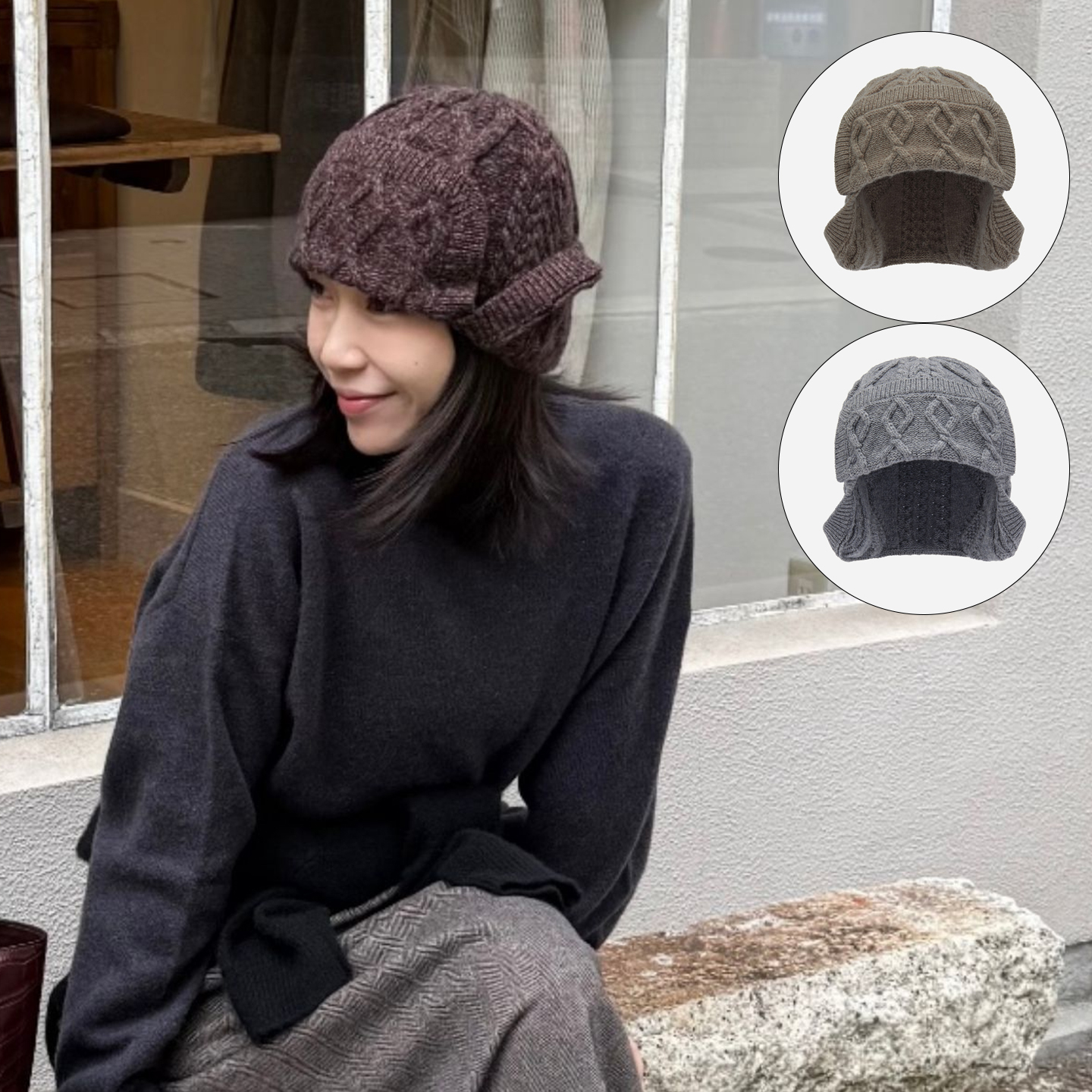 cotemp翻边针织雷锋帽