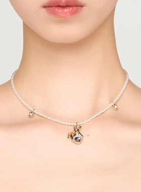 Blingkolio不另可 2026早春新款马年小马珍珠项链精致饰品M星店