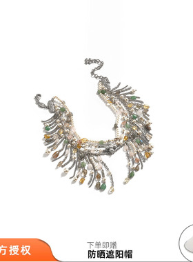 tokokkino 26夏季新款「潮汐碎光」宝石白金流苏短项链锁骨链