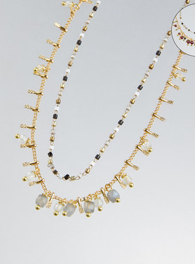 EPISSAGE项链串珠叠感锁骨链