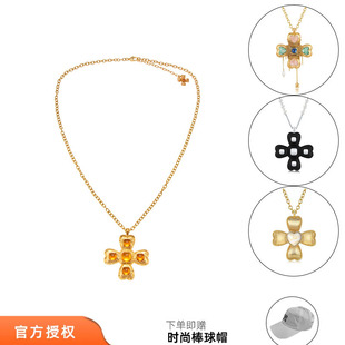 现货tokokkino 2026新款小众金色蝴蝶结十字架项链女饰品配饰M星