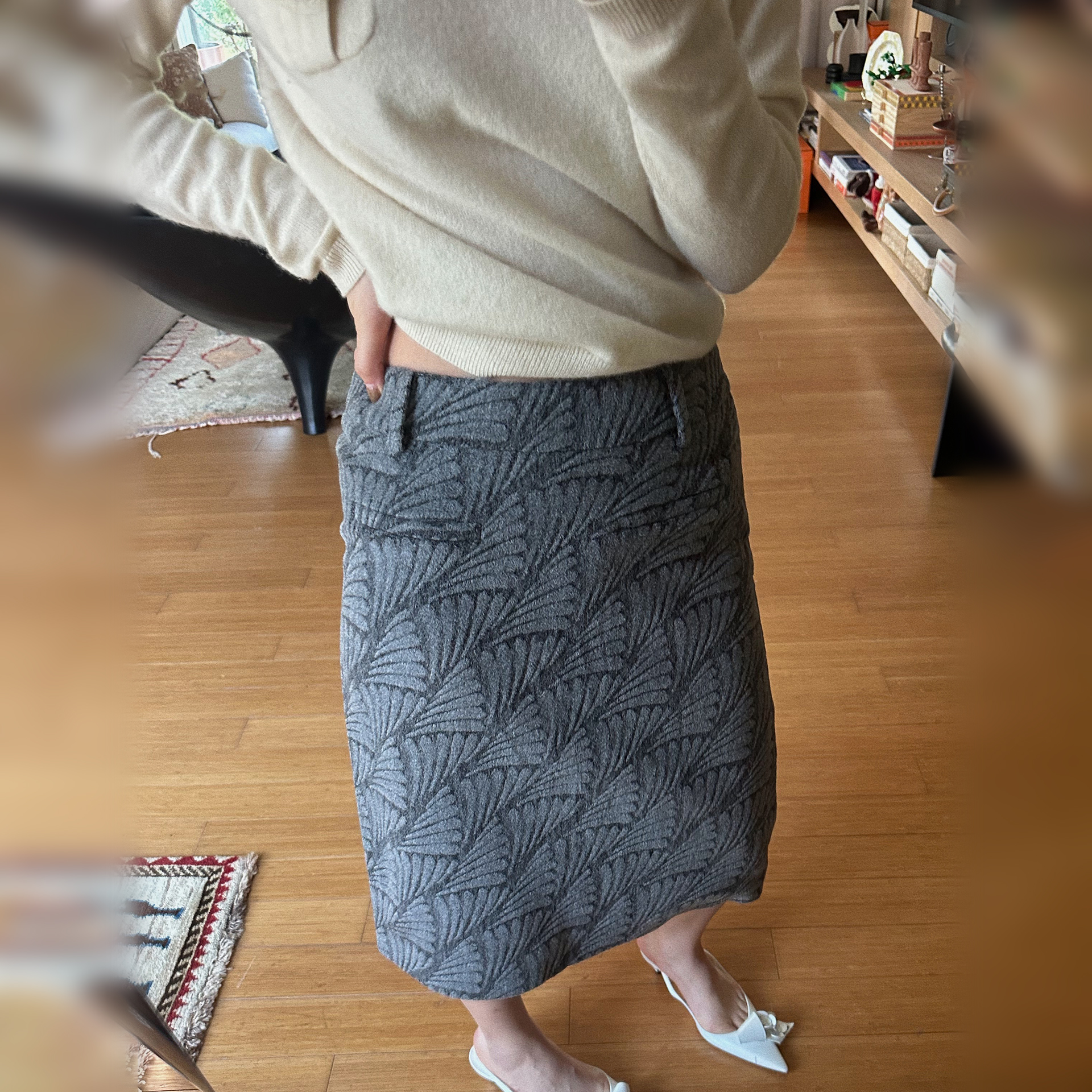 sesaar赛萨休闲修身半身裙