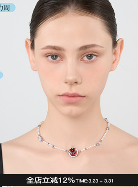 Blingkolio不另可草莓樱桃盘子项链