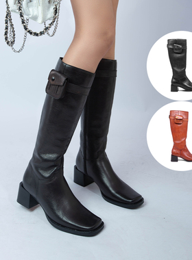 M星买手店 AFFLATUS3 2025新款官方授权进口牛皮小包靴轻奢时尚鞋