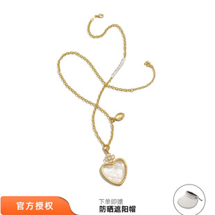 tokokkino 海心白水晶心形项链精致锁骨链百搭毛衣链 26春夏新款