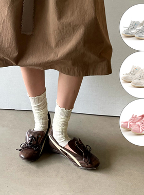 EMPTY BEHAVIOR 25新款柔软平底休闲运动芭蕾鞋蝴蝶结玛丽珍女鞋