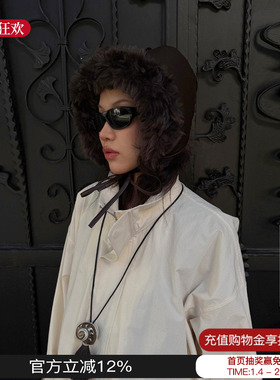 hot holy heart 25秋冬新款毛绒双面兜帽中性保暖防风两用帽子女