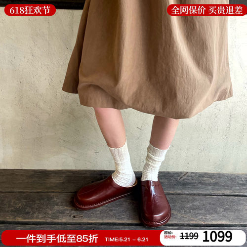 Afflatus3油腊皮手工勃肯拖鞋