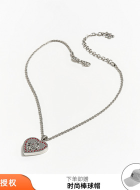 tokokkino红宝满天星爱心项链