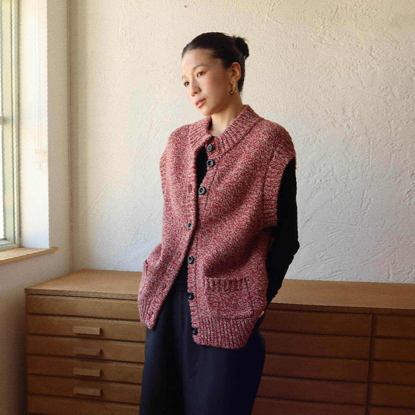 sesaar赛萨开衫羊毛混纺上衣