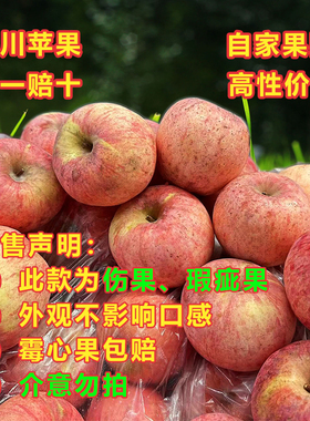 正宗洛川苹果陕西新鲜水果红富士甜整箱二级当季冰糖心10斤包邮