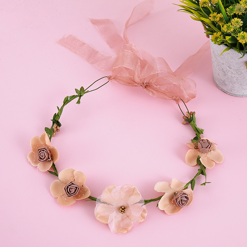 花环DIY材料手工制作节庆团建活动飘带花绳绑带草帽装饰配件花朵