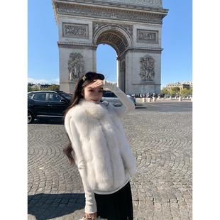 狐狸背毛皮草马甲 2025aw GYOKUU 冬日恋岛