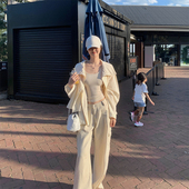 外套 米杏色不规则衬衫 3折 GYOKUU