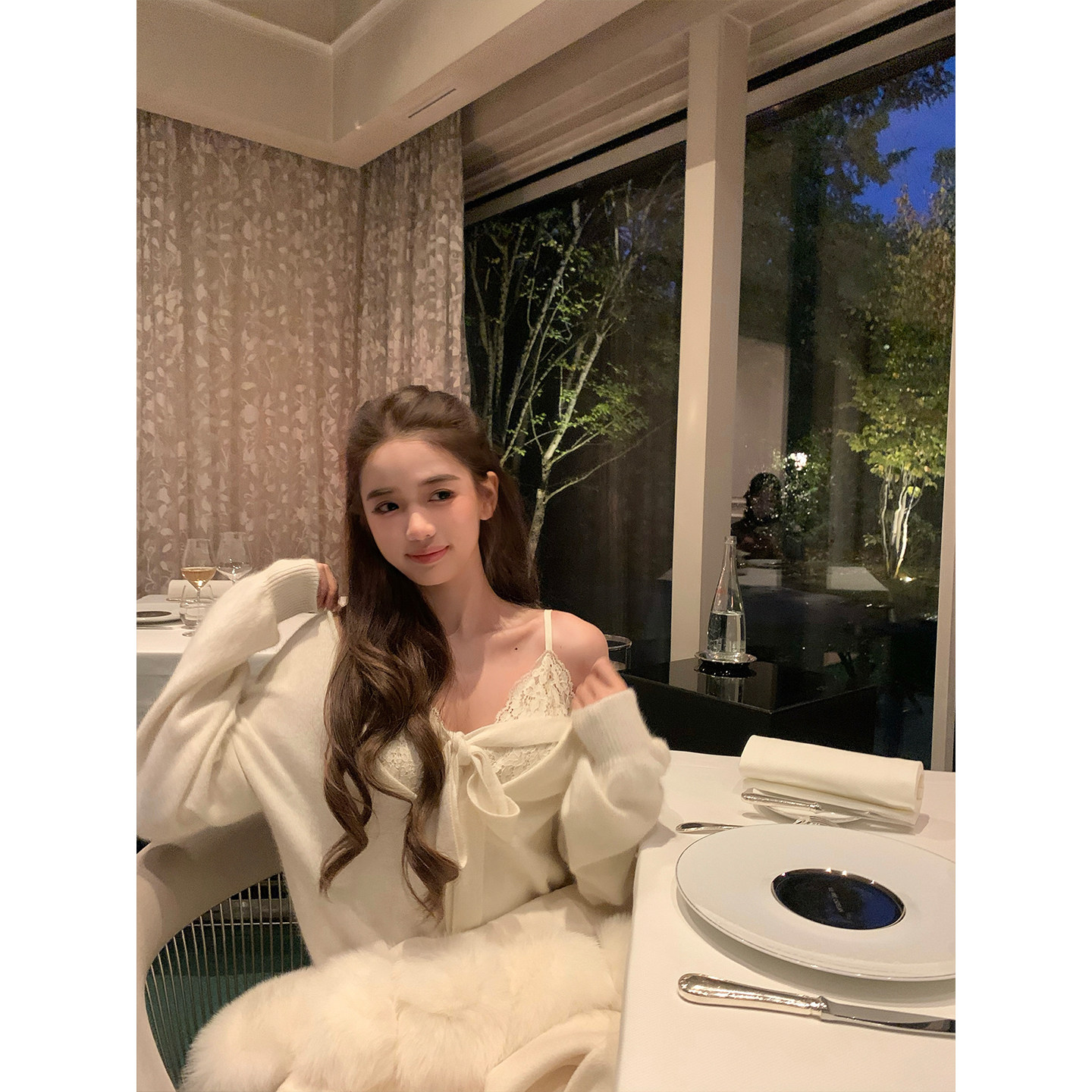 GYOKUU 【隐衫之欲】2025aw 白色兔绒柔软宽松毛衣