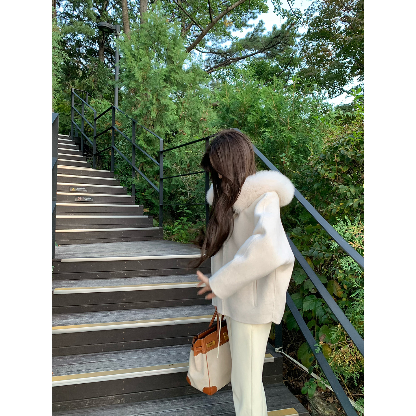 GYOKUU 【养马人】2025aw羊驼毛 水溶羊毛混纺狐狸毛毛呢外套