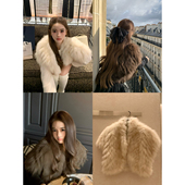 短款 GYOKUU 狐狸毛短袖 坎肩款 外套 贵气猫猫