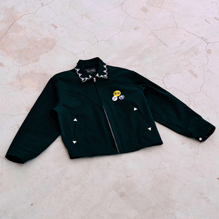 夹克外套 S高密度斜纹boxy廓形手工粗针刺绣西部工装 SWFI远东 25S