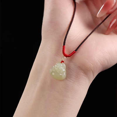 和田玉小弥勒佛宝宝吊坠