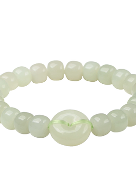 女男和田玉小平安扣手链老型珠子