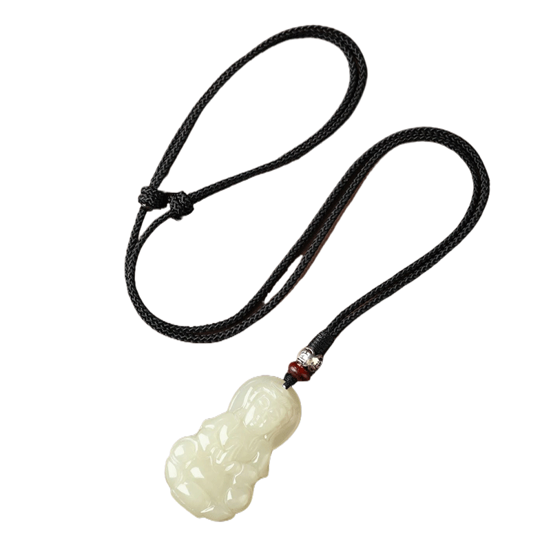 和田玉观音菩萨玉石吊坠