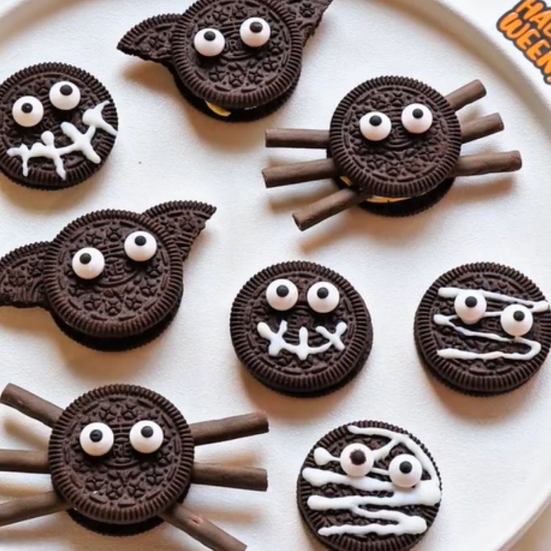 万圣节饼干装饰品摆件卡通搞怪大小眼睛糖珠烘焙diy蛋糕饼干装扮