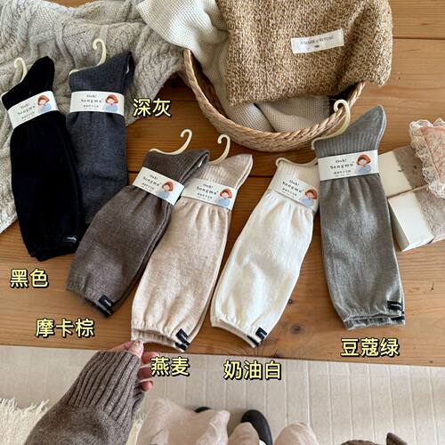 秋冬保暖桑蚕丝羊毛堆堆小腿袜女