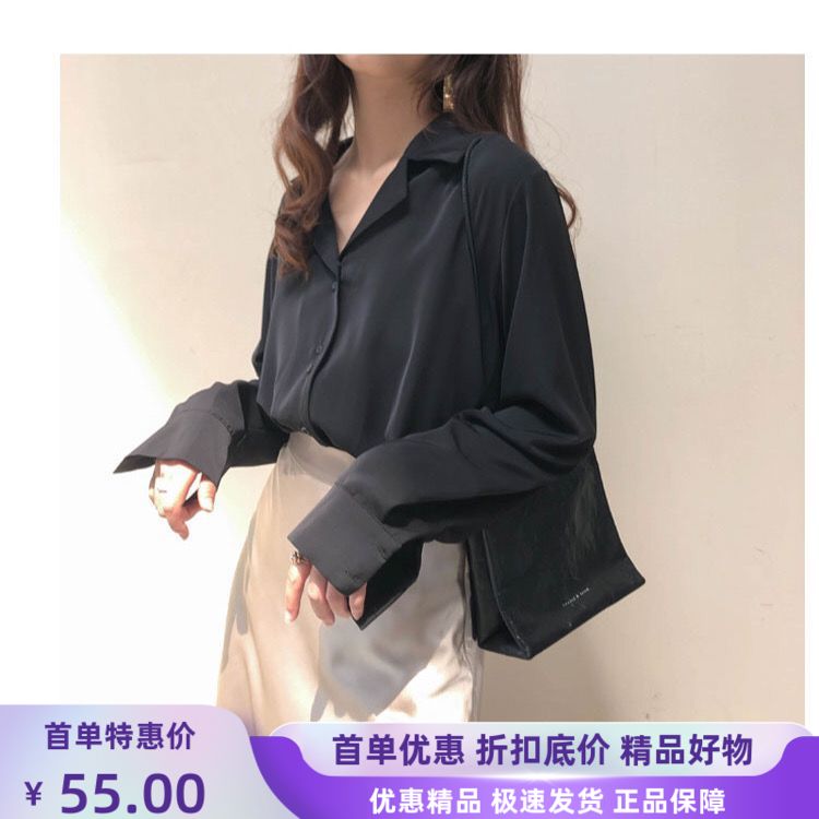 长袖上衣慵懒薄款衬衣洋气宽松