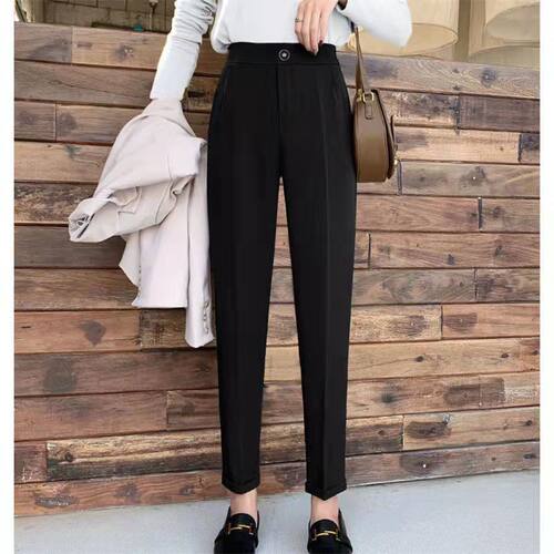 九分哈伦裤女春秋薄款宽松直筒