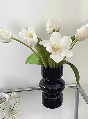 韩式ins简约复古玻璃花瓶家居摆件水养花插花器轻奢桌面软装装饰