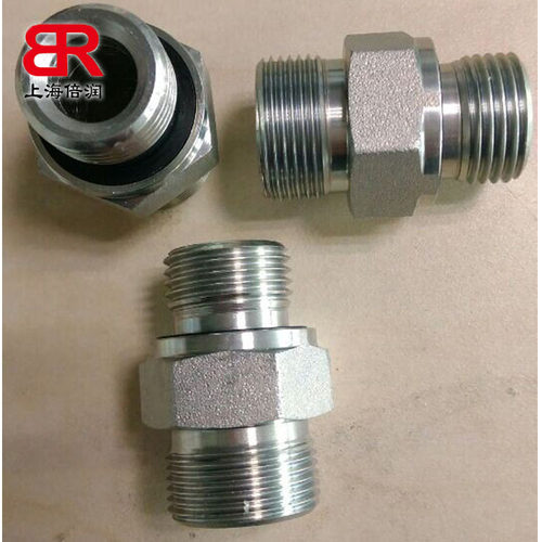 永华标DIN24度重型公制螺纹转英管螺纹60度锥或组合垫密封1DB系列