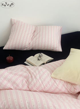 nuyoah studio 苹果狗 韩系可爱纯棉针织全棉A类四件套天竺棉床单