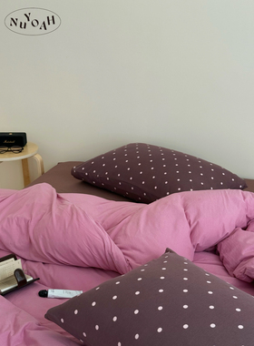 Nuyoah studio 松林莓果 纯色混搭A类针织天竺棉全棉纯棉四件套