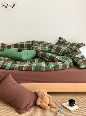 Nuyoah studio  圣诞特辑 复古格子全棉水洗100棉四件套床品秋冬