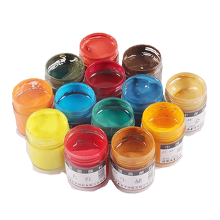 曹一阁中国画颜料矿物质瓶装染料12色24色36色单支大容量22ml水墨工具套装成人初学者练习绘画工笔写意画作品