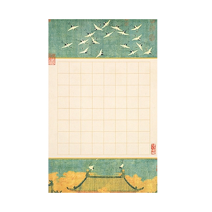 蜡染古风小楷书法作品专用纸格子纸微喷半生熟宣纸毛笔字创作练字方格信笺日课纸初学者练习纸书法比赛用纸