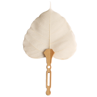 菩提叶团扇书画扇天然菩提叶宫扇空白扇子宣纸熟宣工笔小楷书法工笔画国画创作展示装饰扇古典复古创意