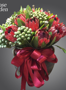 荷兰进口公主针恋红豆高端艺术插花新年杭州鲜花速递生日同城花店