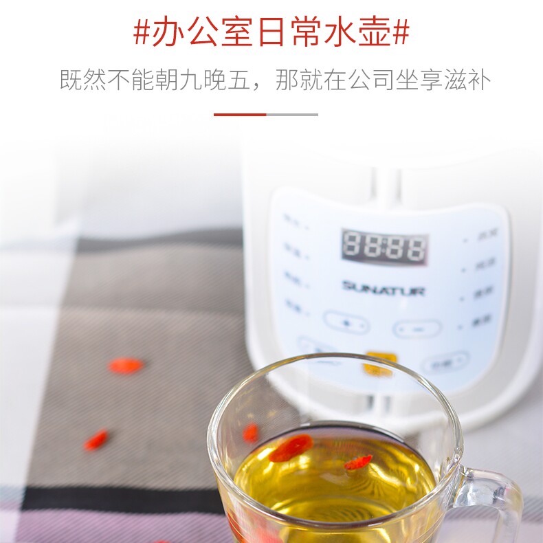 顺然煮粥神器旅行自动便携式加热烧水杯办公室电炖杯小型养生杯